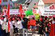 Triumph-Beschaeftigte kaempfen fuer ihre Arbeitsplaetze am 26.07.2012 in Heubach