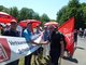 Bosch-Mitarbeiter protestieren am 02.07.2015 gegen Verkaufsplaene fuer SG in Gerlingen