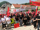 Triumph-Beschaeftigte kaempfen fuer ihre Arbeitsplaetze am 26.07.2012 in Heubach