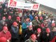 Warnstreik fuer Altersteilzeit und 5 % mehr Entgelt am 03.02.2016 bei Leicht Kuechen in Waldstetten